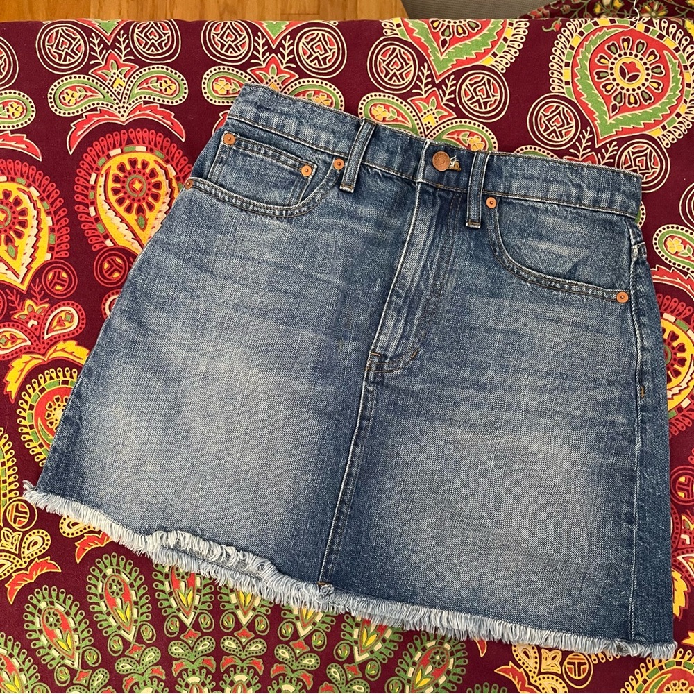 Madewell A-Line Denim Mini Skirt